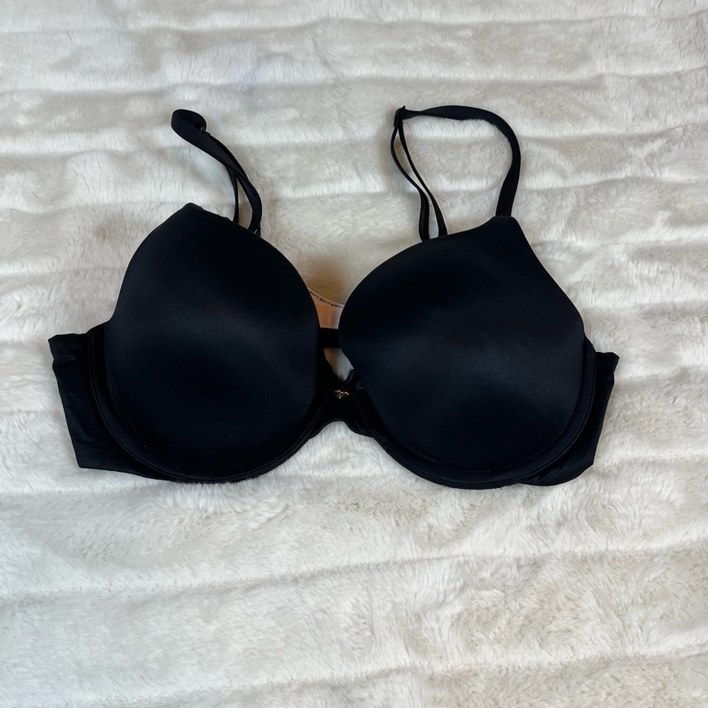 Victoria Secret 34C Body Perfect Shape Black Classic Bra Fall Spring Preppy